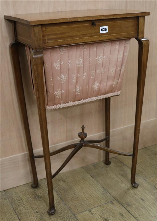 A mahogany work table, W.47cm